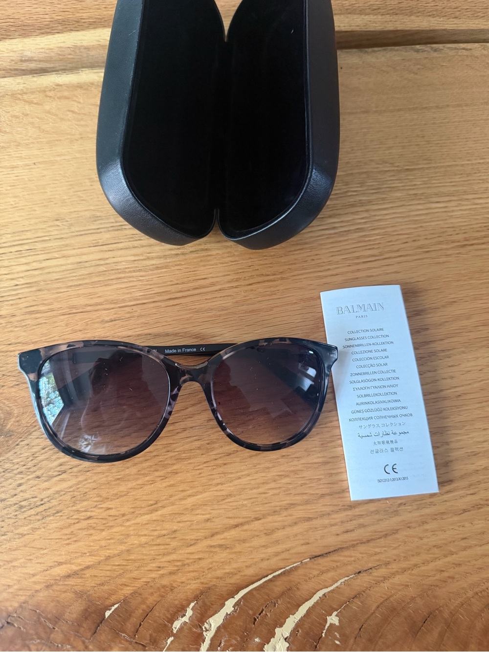 BalmainTortoiseshell Sunglasses - Black/Brown Gradient Lenses